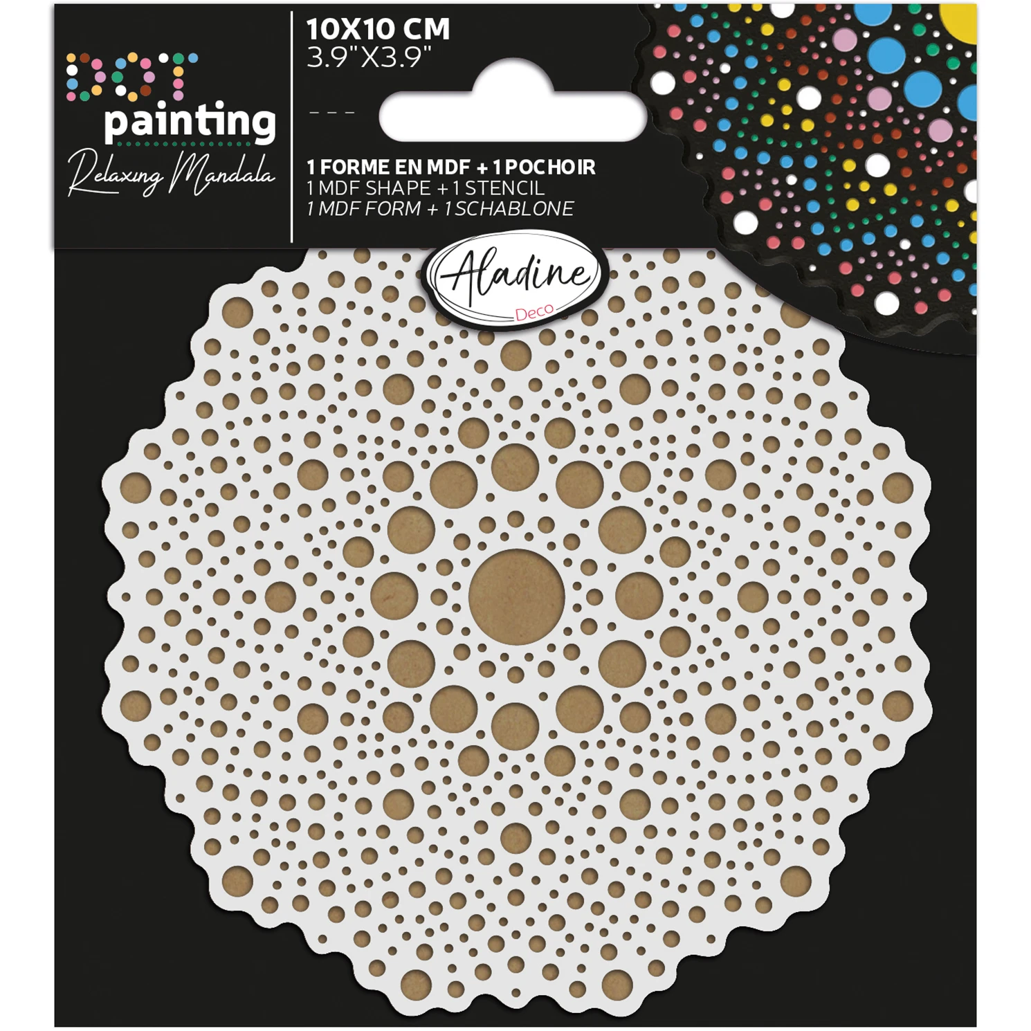 ALADINE Dot painting Punktmalerei 85498 Form & Schablone 10cm