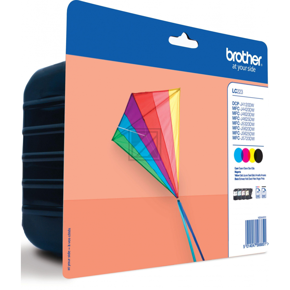 BROTHER Valuepack Tinte CMYBK LC-223VALBP MFC-J5620DW 550 Seiten BROTHER Valuepack Tinte CMYBK LC-223VALBP MFC-J5620DW 550 Seiten