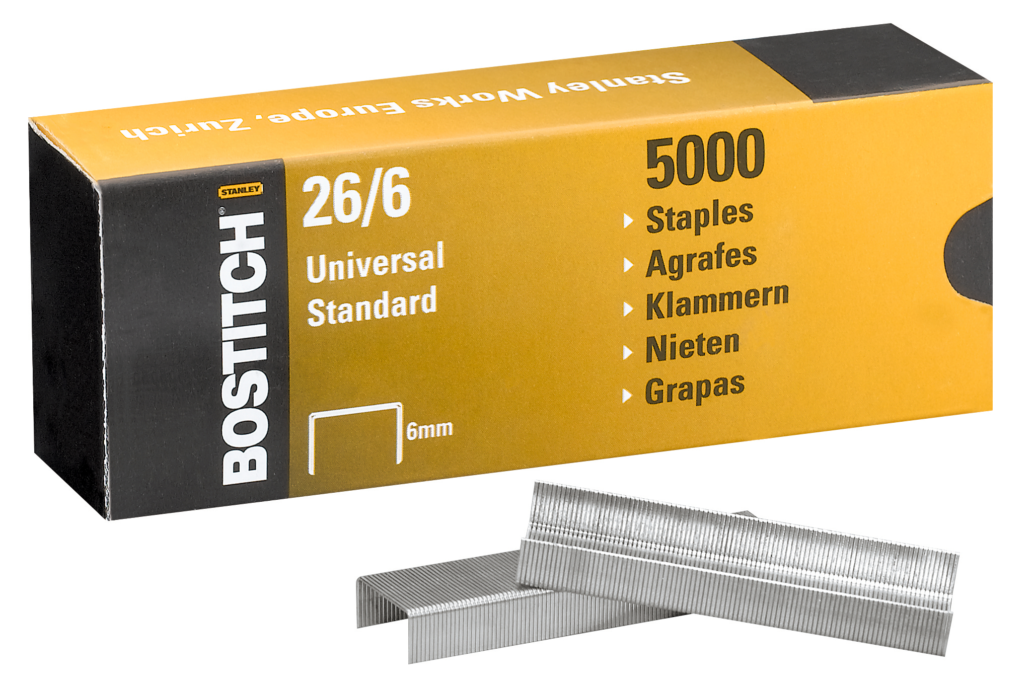 BOSTITCH Heftklammern 26/6 mm 26-06-5MGAL 5000 Stück
