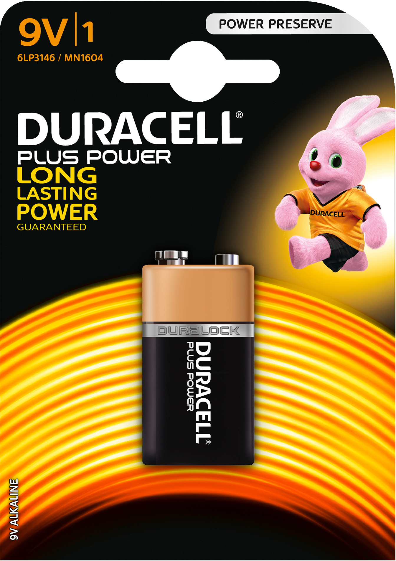 DURACELL Batterie Plus Power MN1604 6LF22, 9V