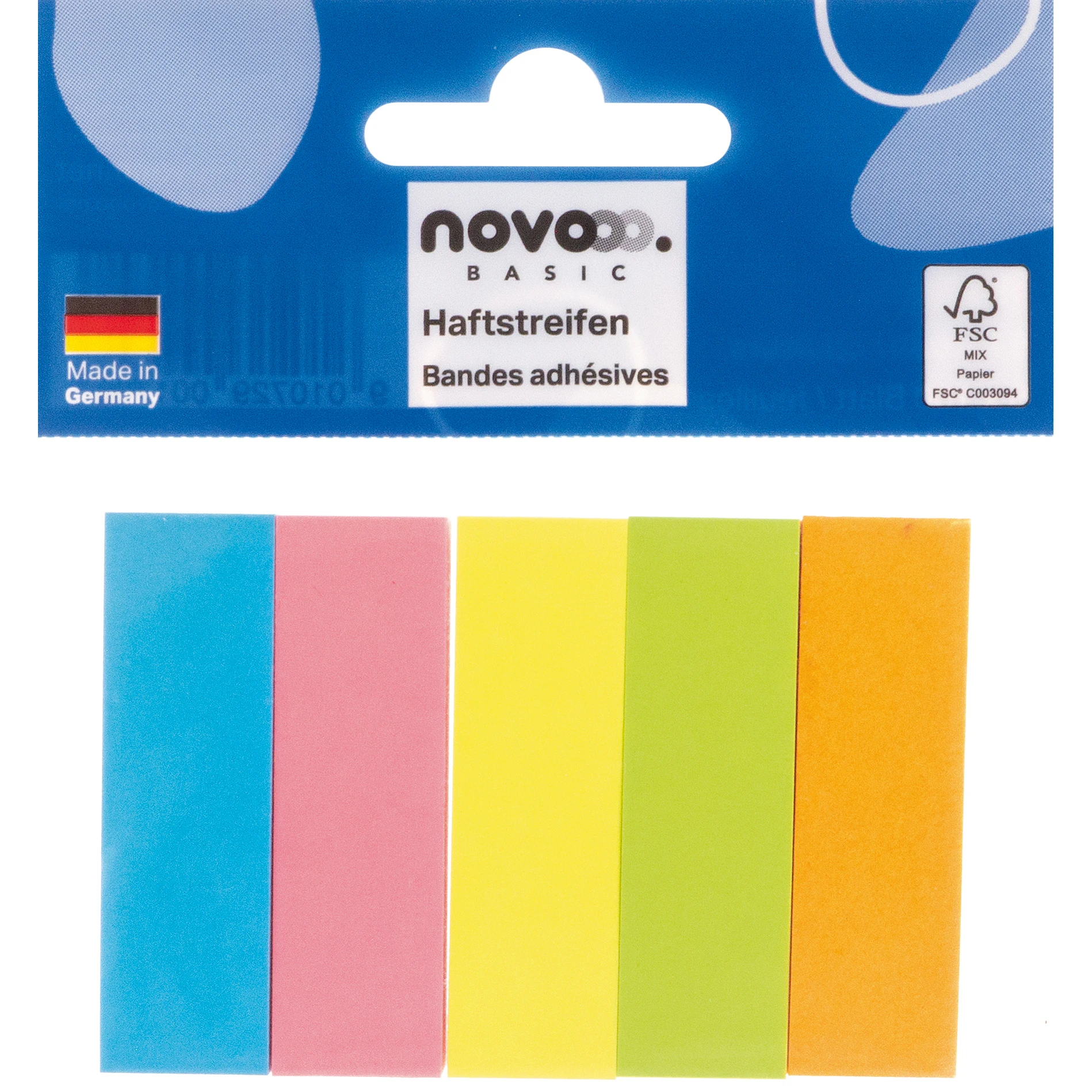 NOVOOO Index Marker Basic 15x50mm 5679-39-pk-5 5-farbig 5x100 Blatt