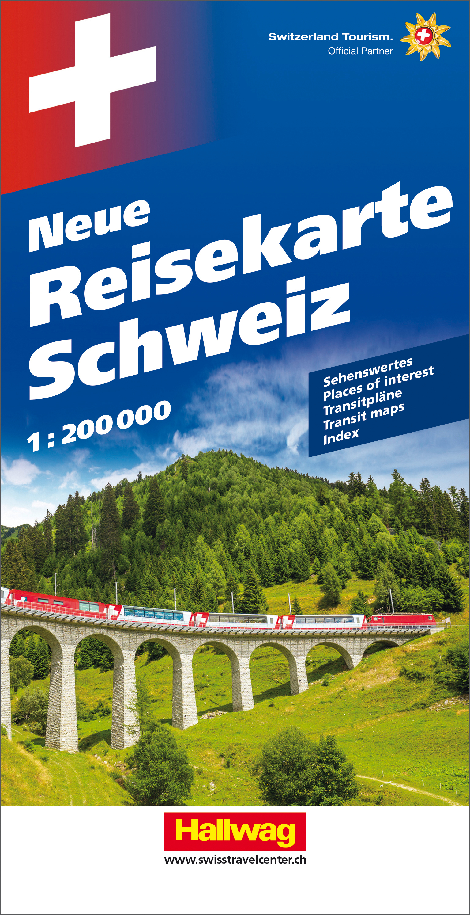 HALLWAG Neue Reisekarte 3-8283-3021- Schweiz 1:200'000
