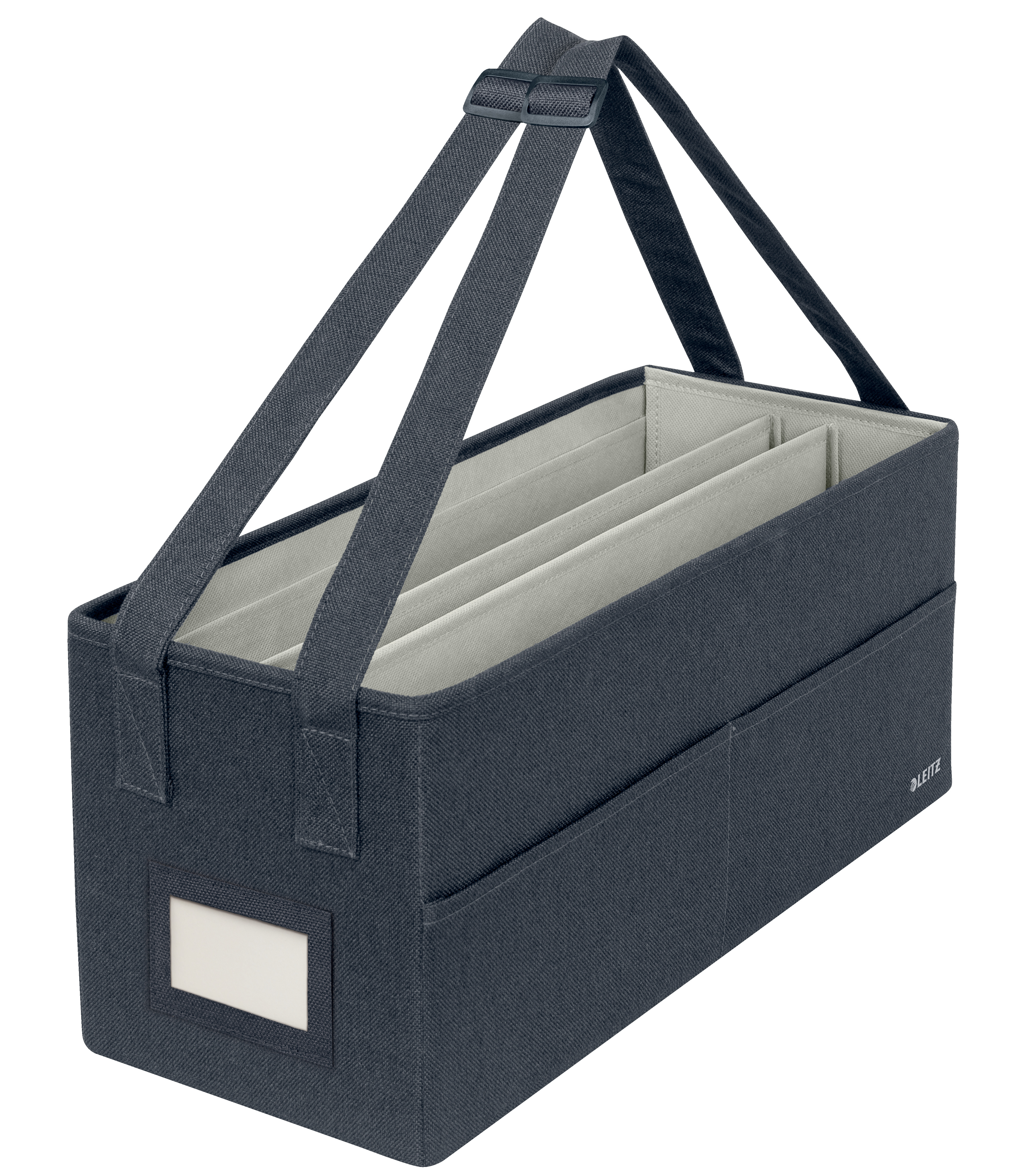 LEITZ Hot Desk Stofftasche 6444-00-89 samtgrau 3 Fächer 46.5x21x20cm
