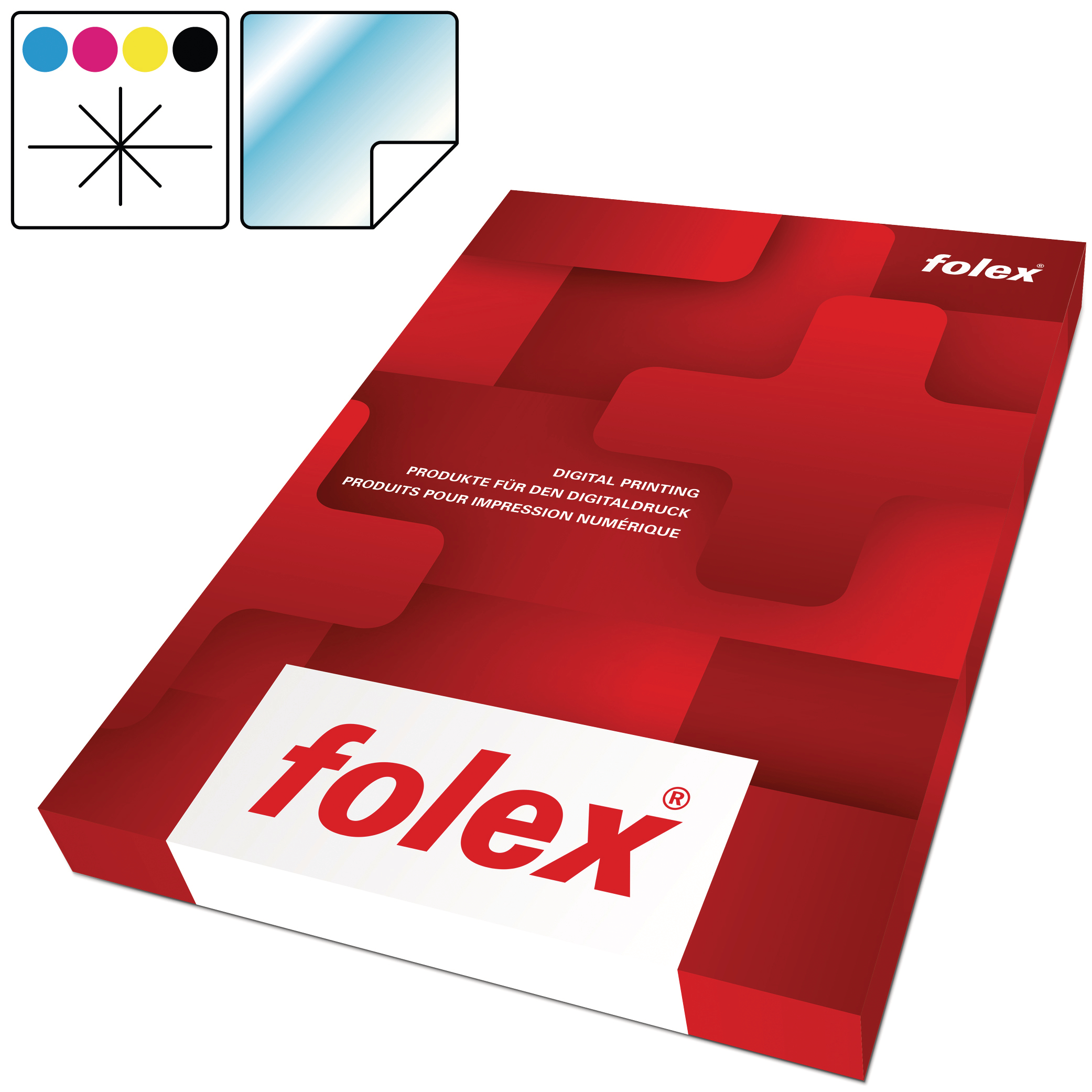 FOLEX Laserfolie CLP A4 2999W.050.44 selbstklebend 50 Folien