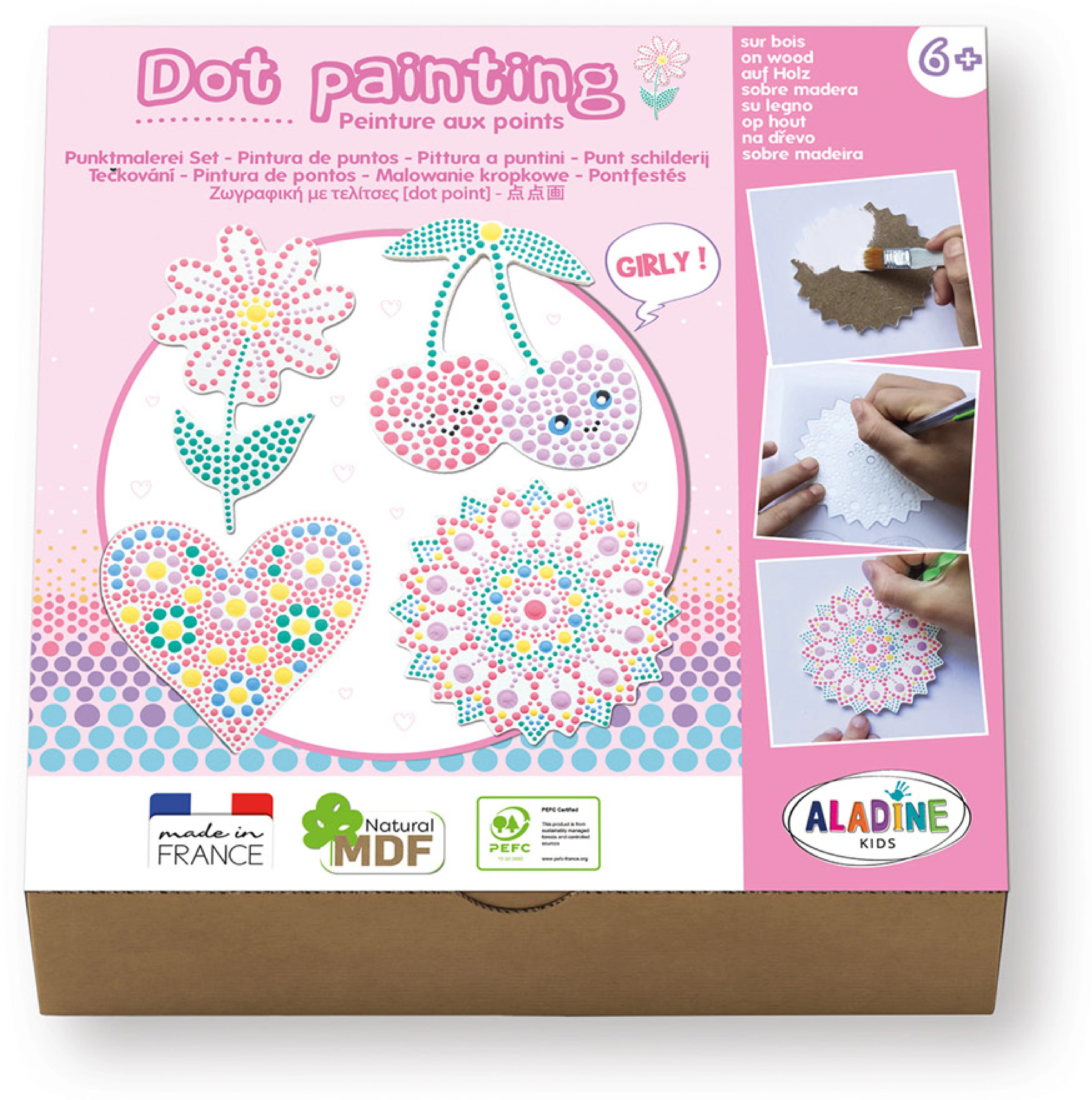 ALADINE Dot Painting Set 85480 Girly 3-teilig