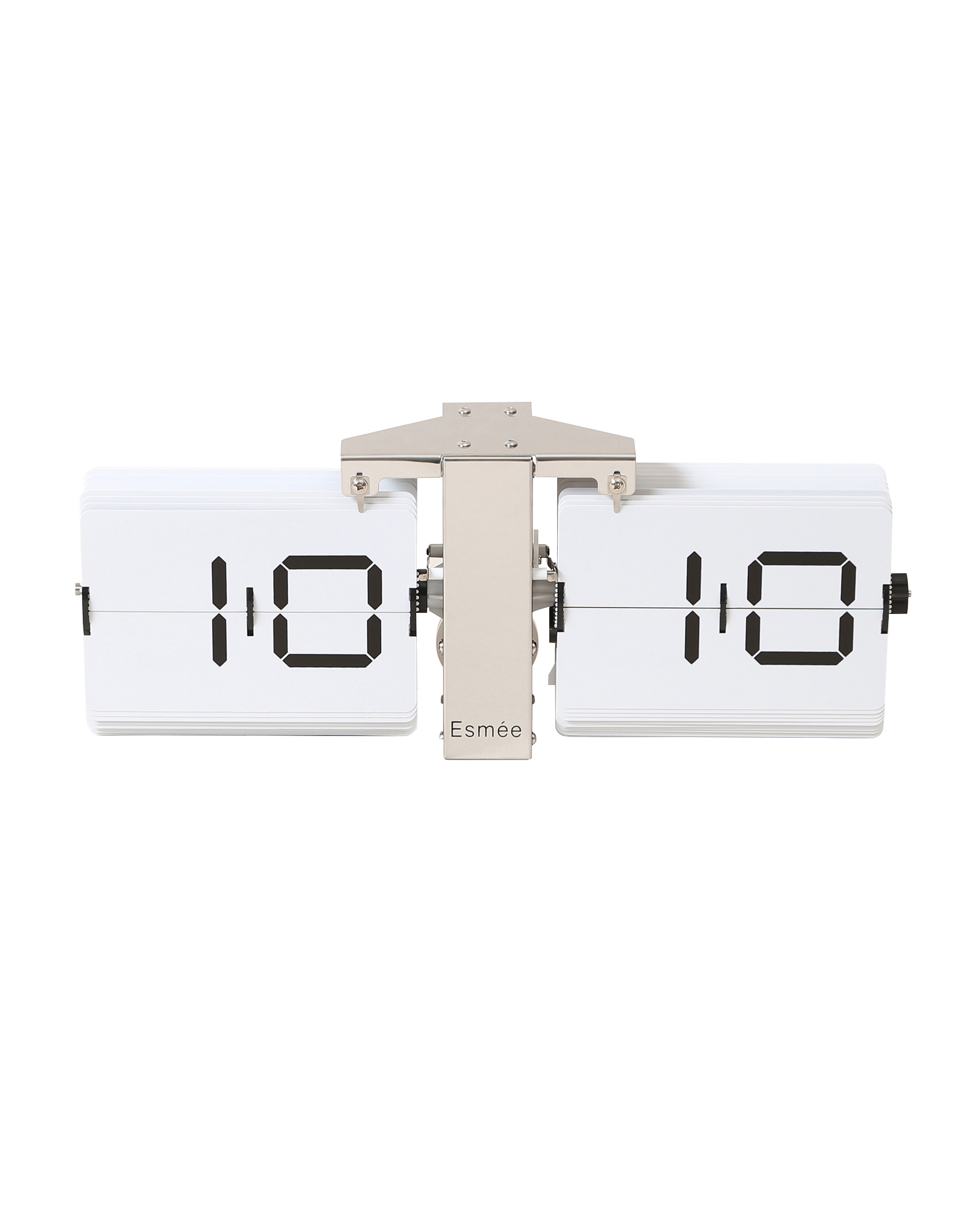 ESMEE Wanduhr Flip Clock 240.006.01 silber