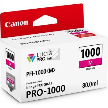 CANON Tintenpatrone magenta PFI-1000 iPF PRO-1000 80ml CANON Tintenpatrone magenta PFI-1000 iPF PRO-1000 80ml