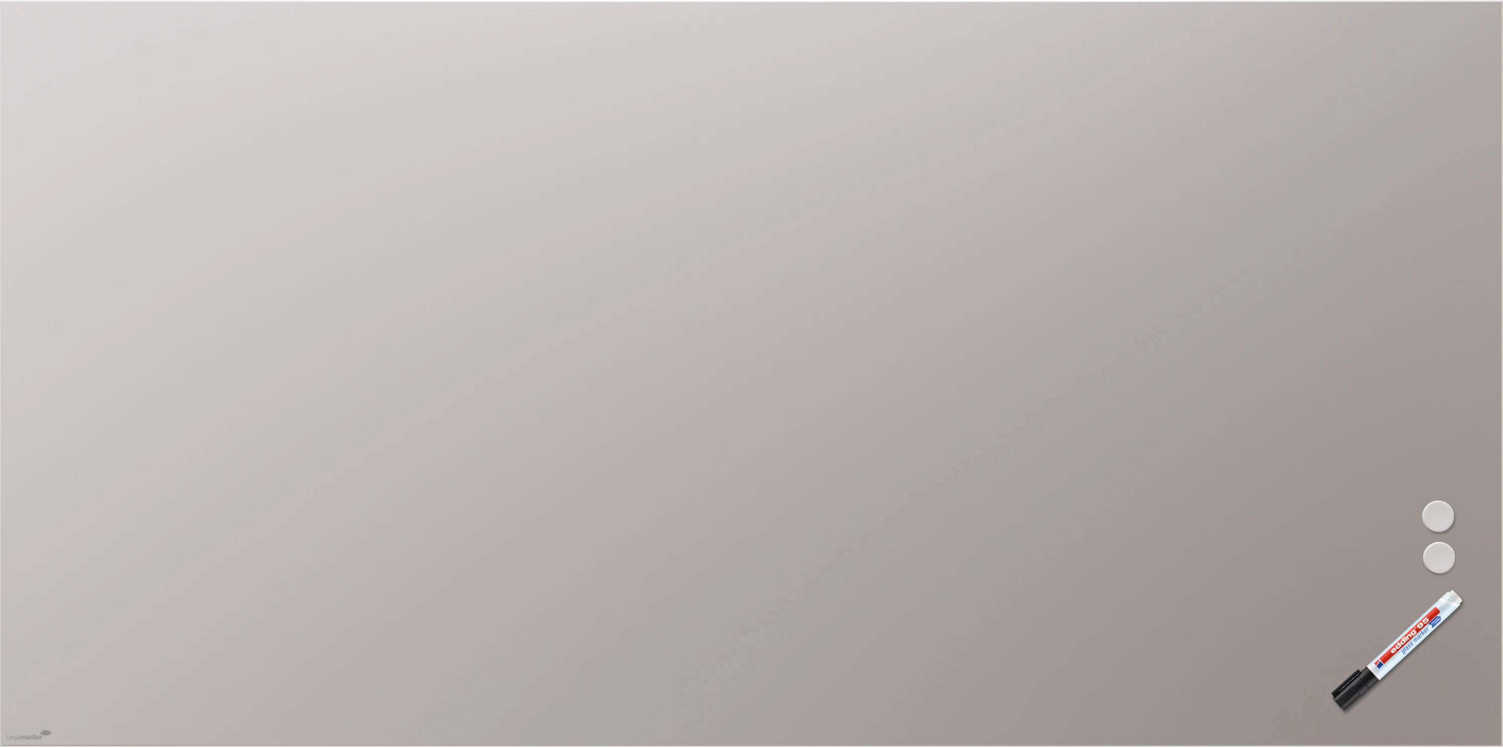 LEGAMASTER Glasboard 100x200cm 7-104964 matt, Warm Grey
