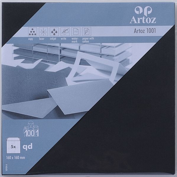 ARTOZ Couverts 1001 160x160mm 107454182 100g, schwarz 5 Stück