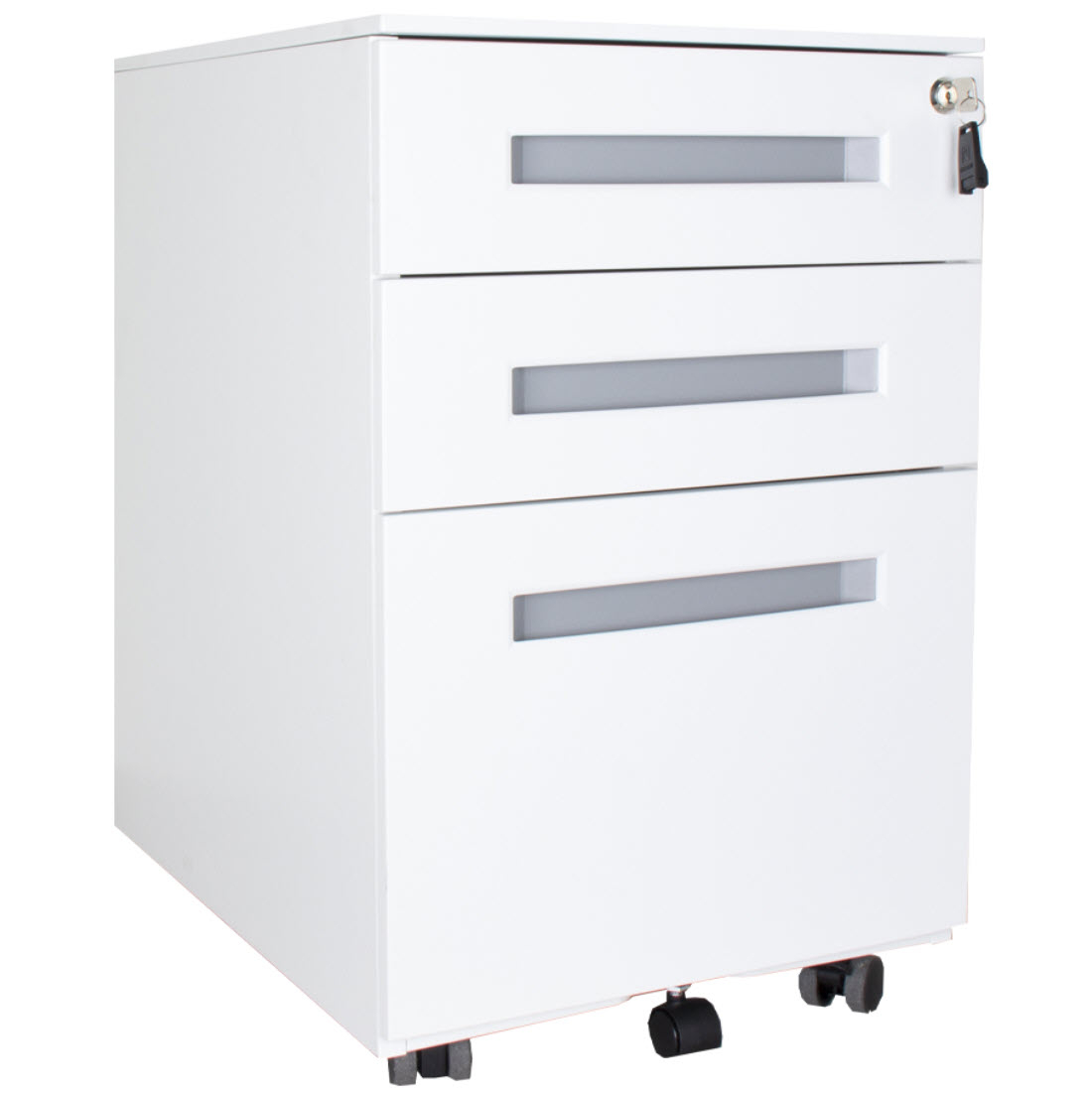 CONTINI Rollcontainer 102460 weiss, 3 Schubladen