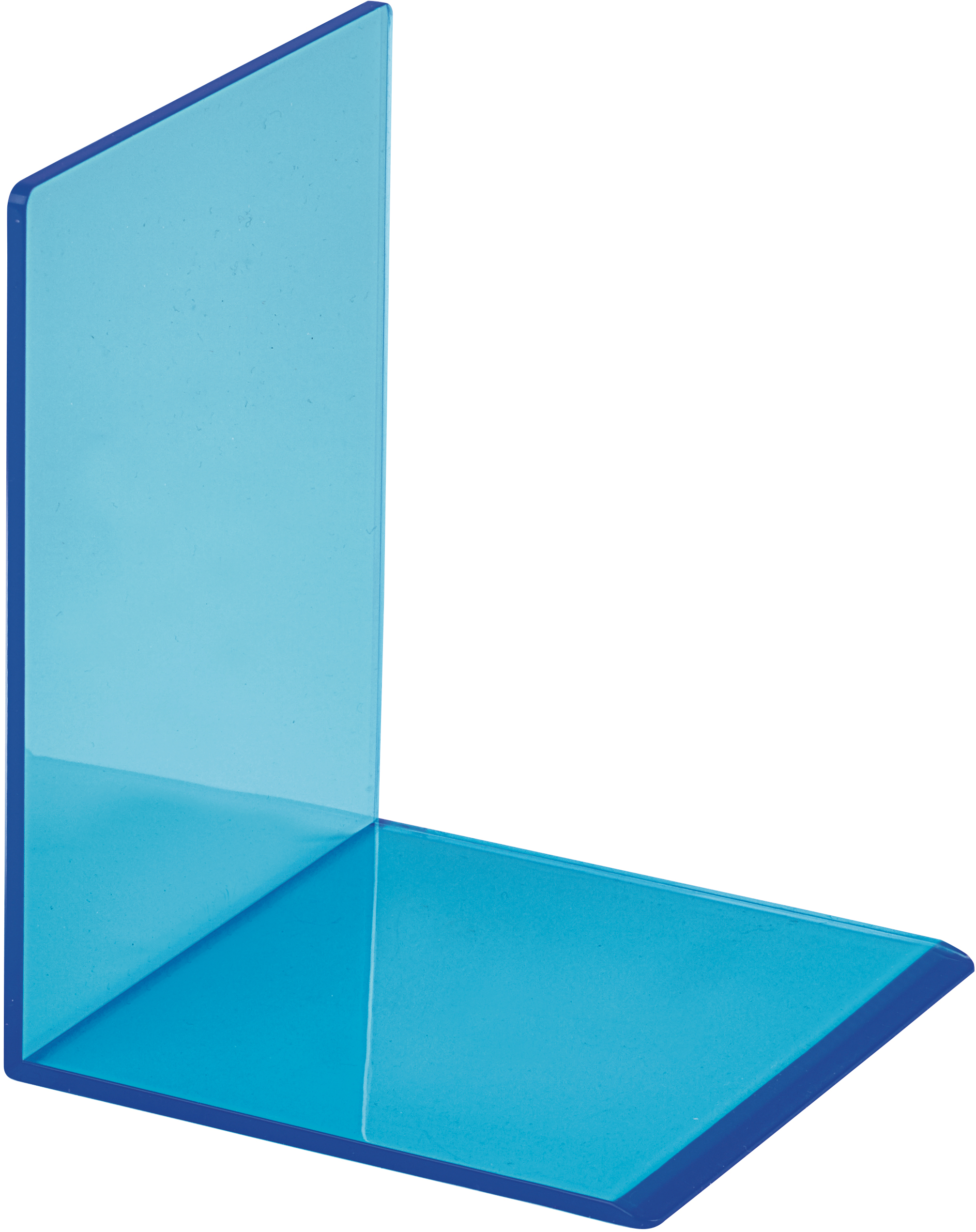 MAUL Buchstütze 10x10x13cm 3.11 transparent blau 2 Stück