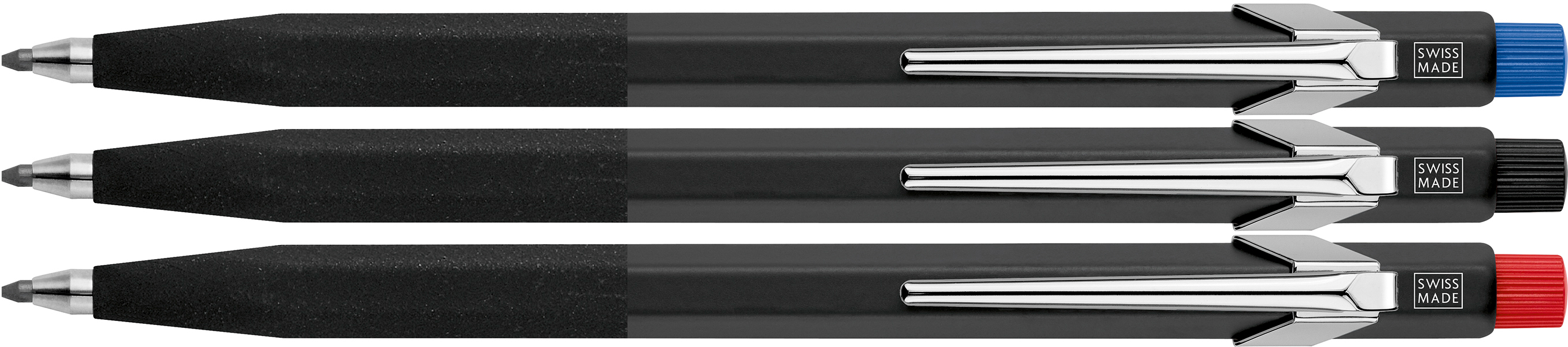 CARAN D'ACHE Druckbleistift Fixpencil 3mm 3.289 schwarz, Knopf ass.