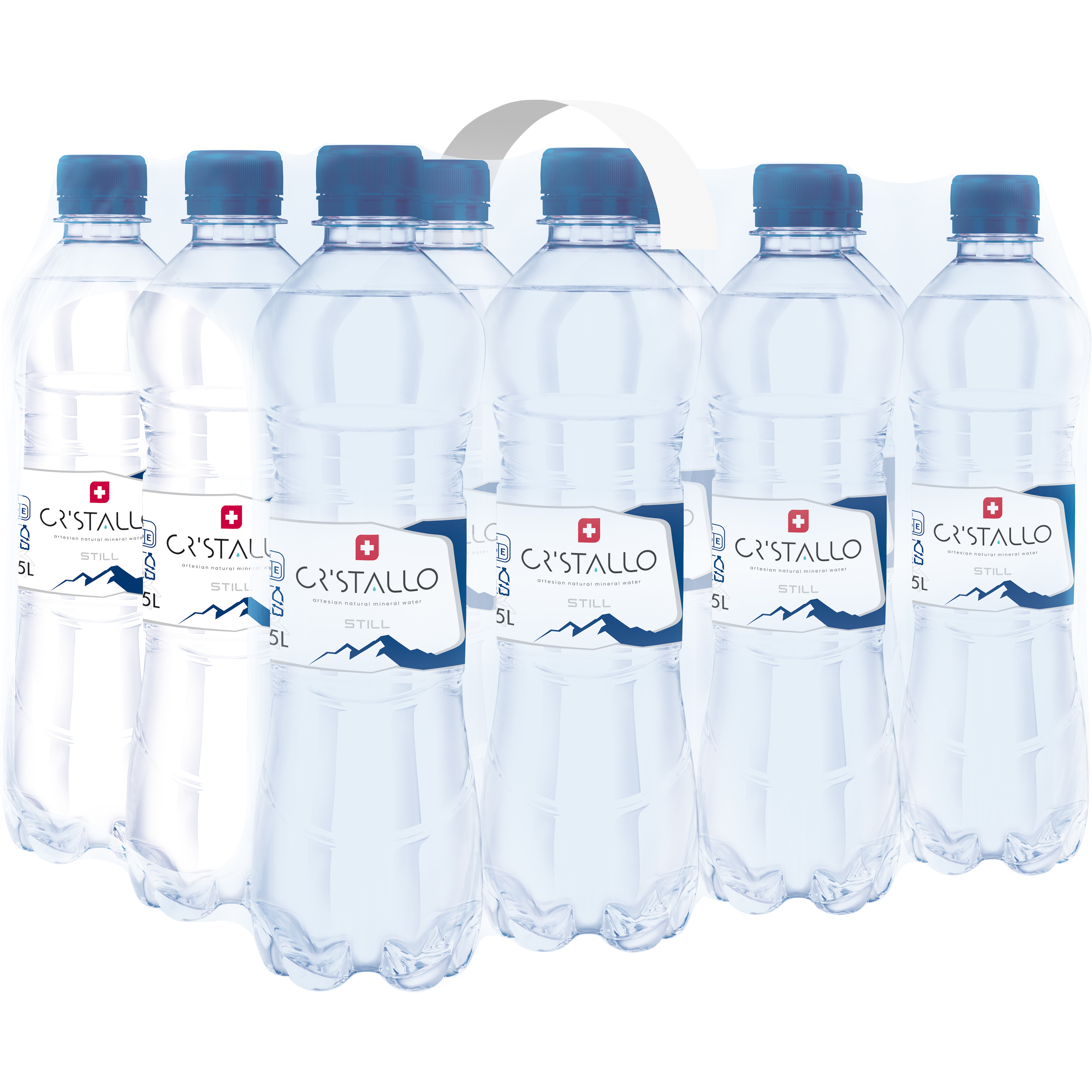 CRISTALLO blau, ohne Kohlensäure, Pet 683770 50 cl, 12 Stk.
