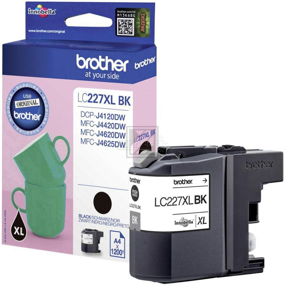 BROTHER Tintenpatrone schwarz LC-227XLBK MFC-J4620DW 1200 Seiten BROTHER Tintenpatrone schwarz LC-227XLBK MFC-J4620DW 1200 Seiten