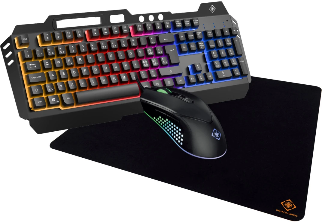 DELTACO 3-in-1 Gaming Kit RGB GAM-113V2-CH Black
