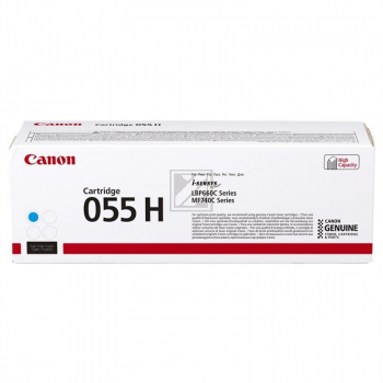 CANON Toner-Modul 055H cyan CRG 055 CH LBP663/MF742 5900 Seiten CANON Toner-Modul 055H cyan CRG 055 CH LBP663/MF742 5900 Seiten