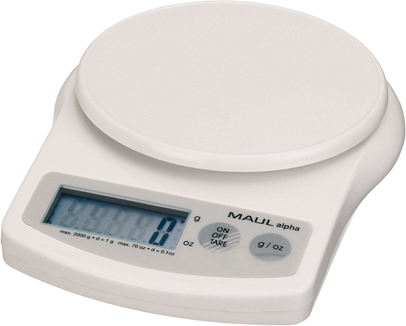 MAUL Briefwaage MAULalpha 2000g 22.60 1g weiss