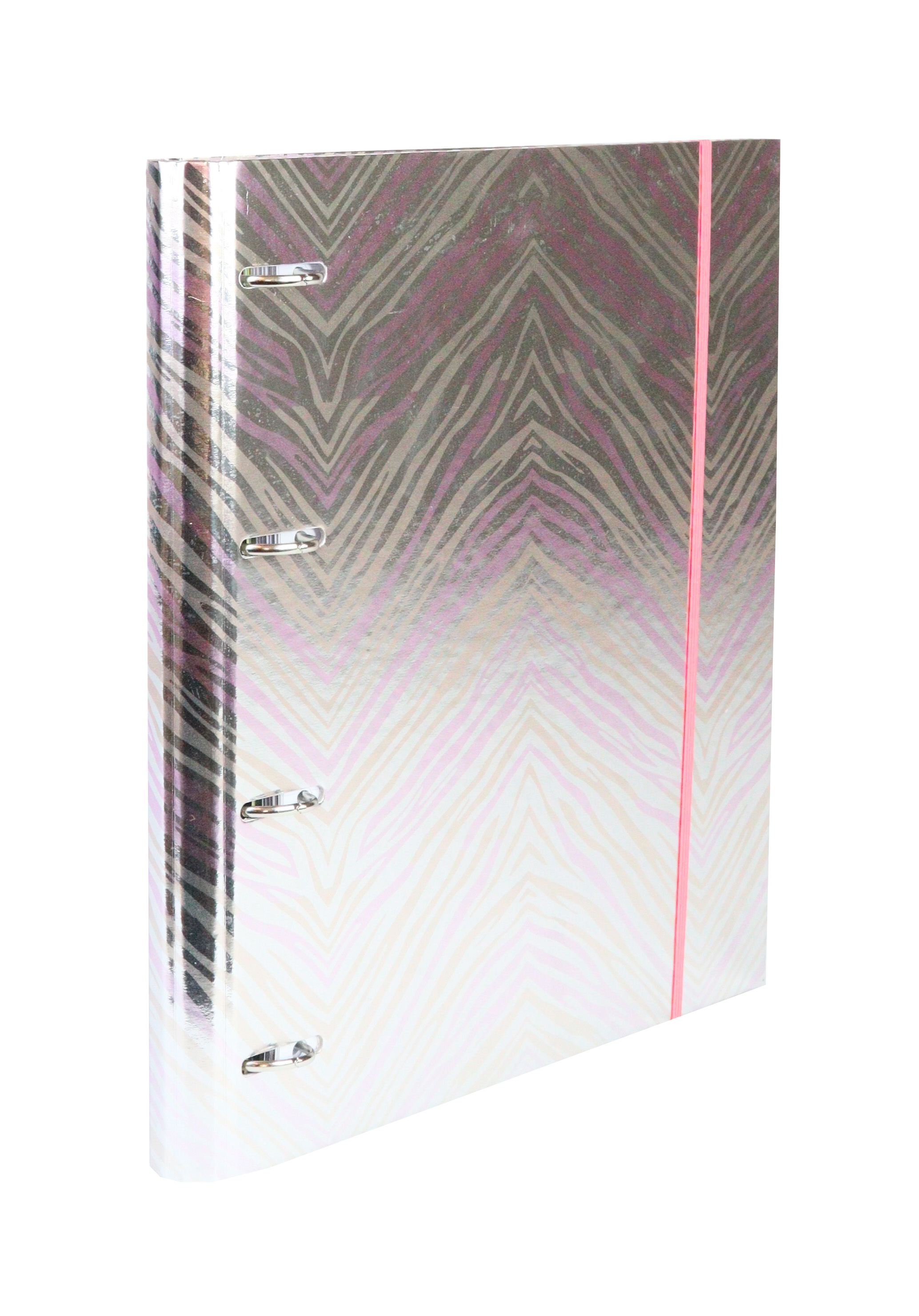 ANCOR Ringbuch Pink Zebra 112771 pink 4 Ring A4, Divid./Refill