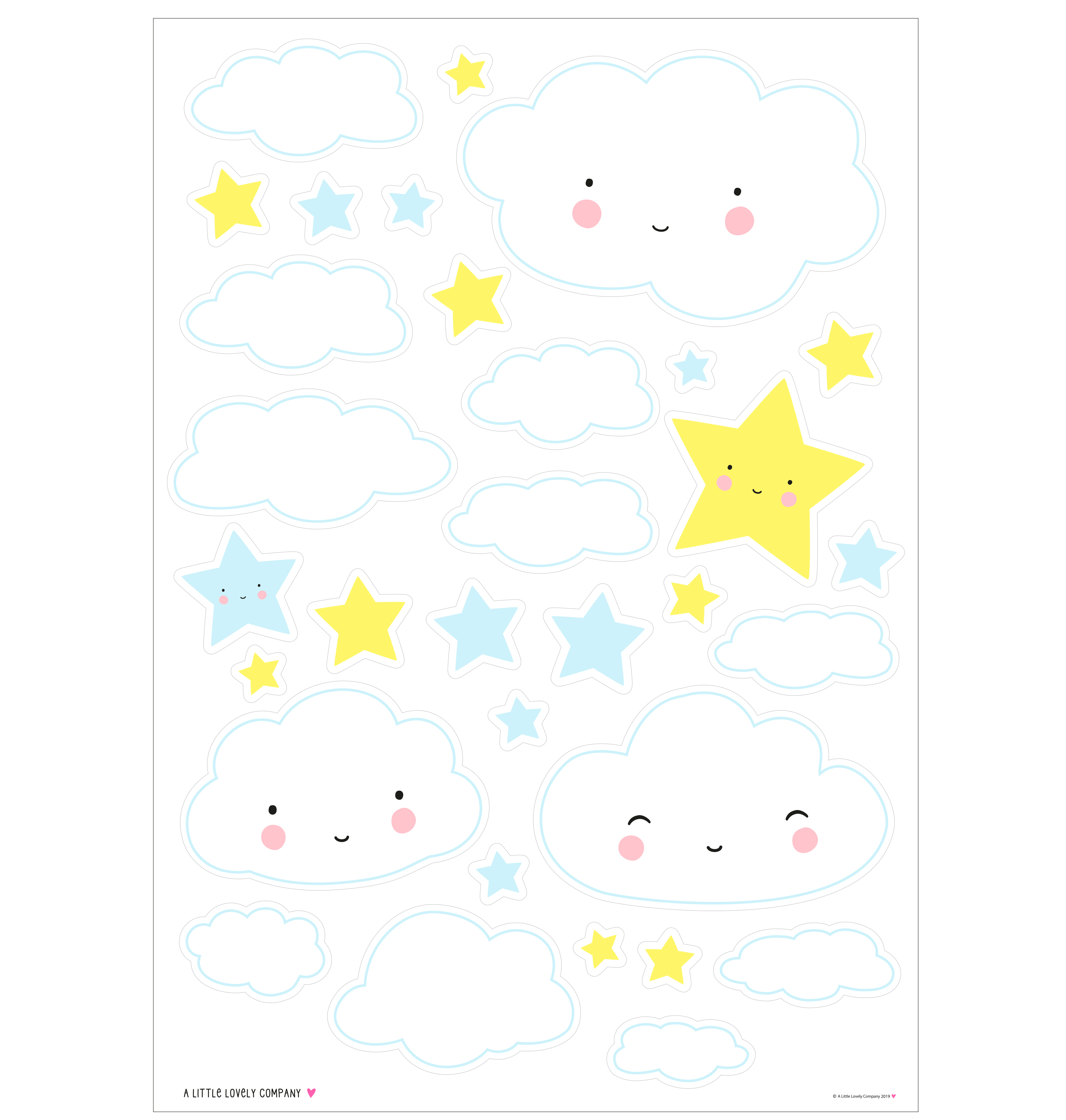 ALLC Wand Sticker WSCLWH07 Wolke 350x500 mm