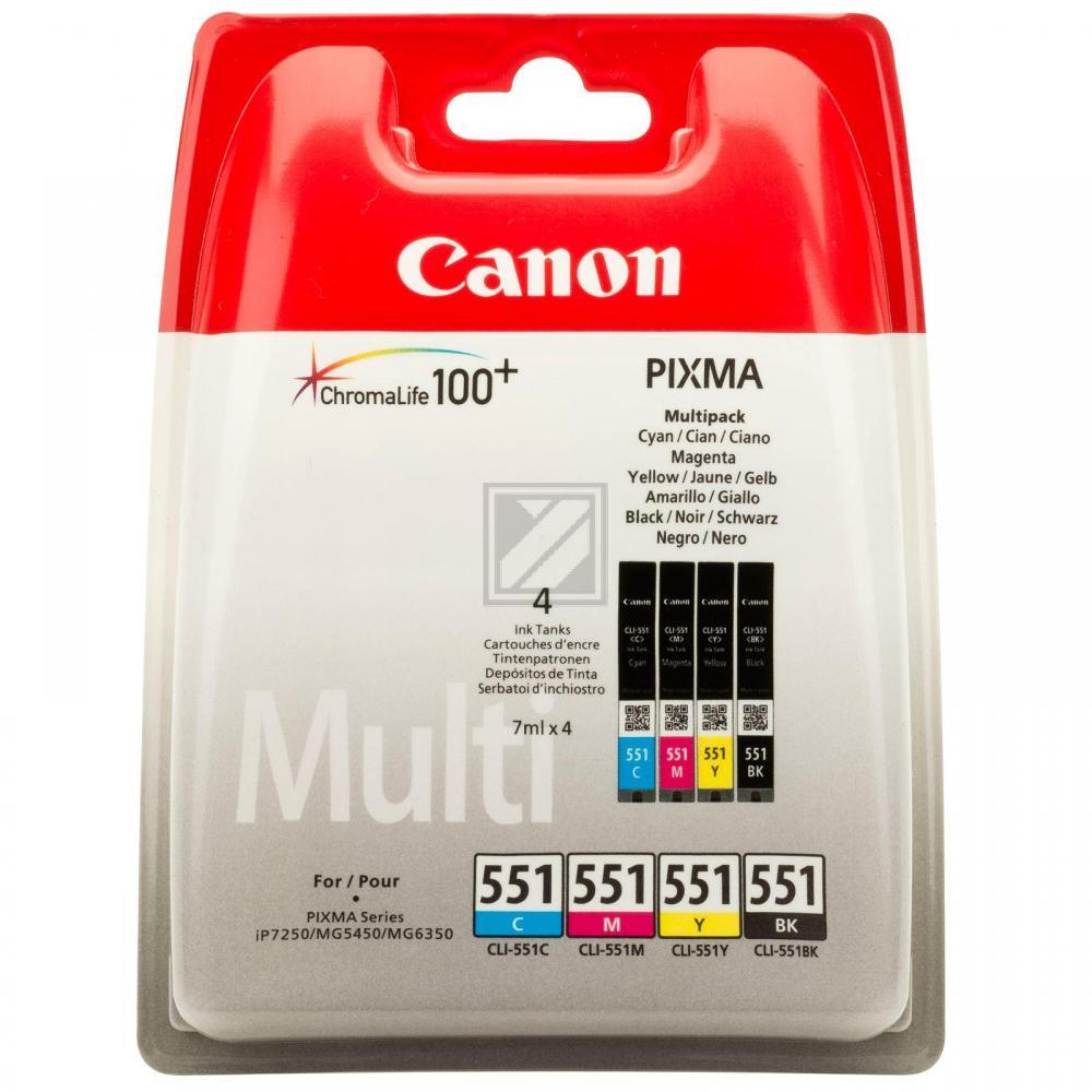 CANON Multipack Tinte BKCMY CLI-551PA PIXMA MG5450 7ml
