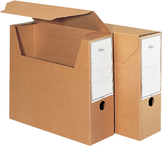 BÜROLINE Ablegeschachtel Snap A4 1836 braun, mit Etiketten