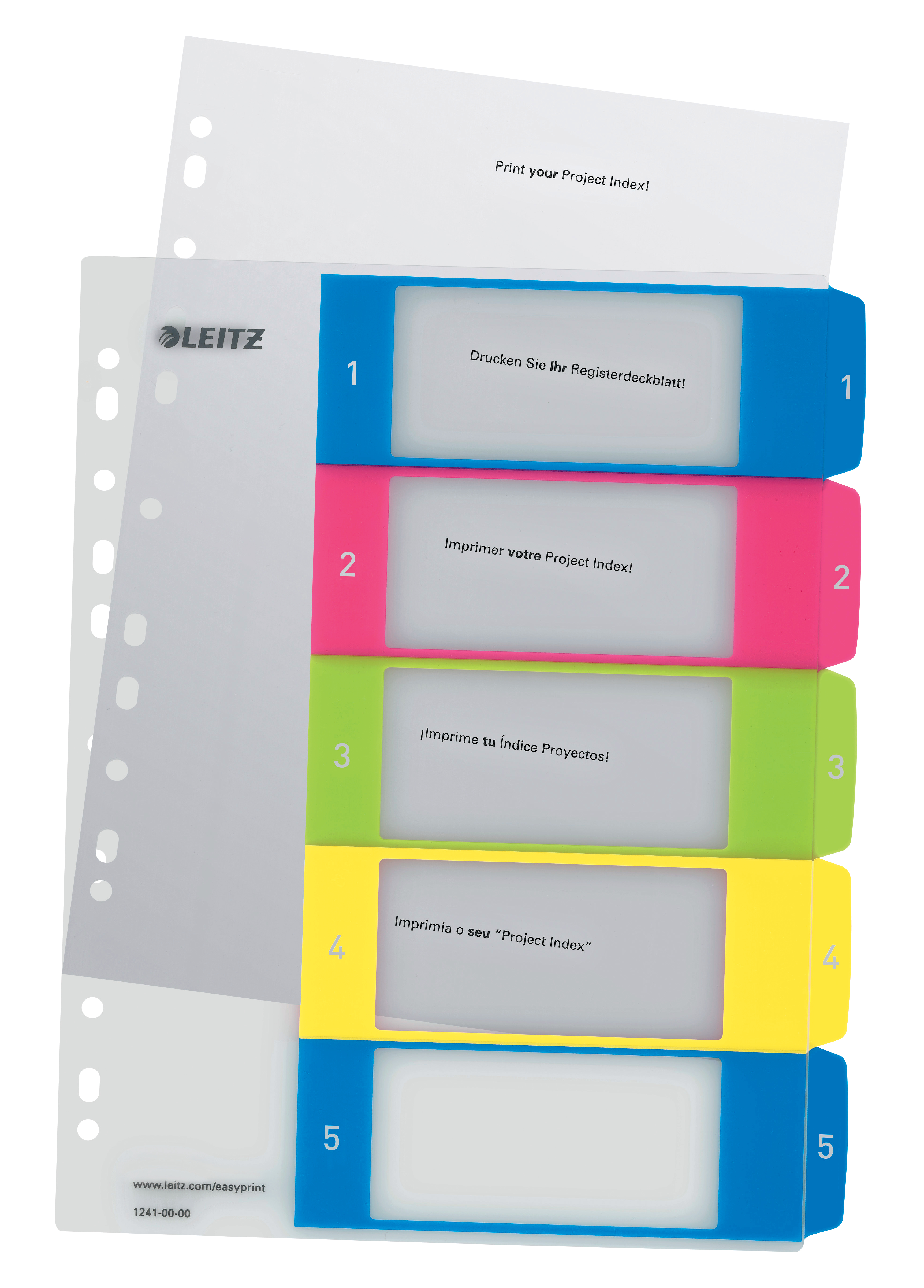 LEITZ Register PP WOW A4+ 12410000 multicolor 1-5 LEITZ Register PP WOW A4+ 12410000 multicolor 1-5