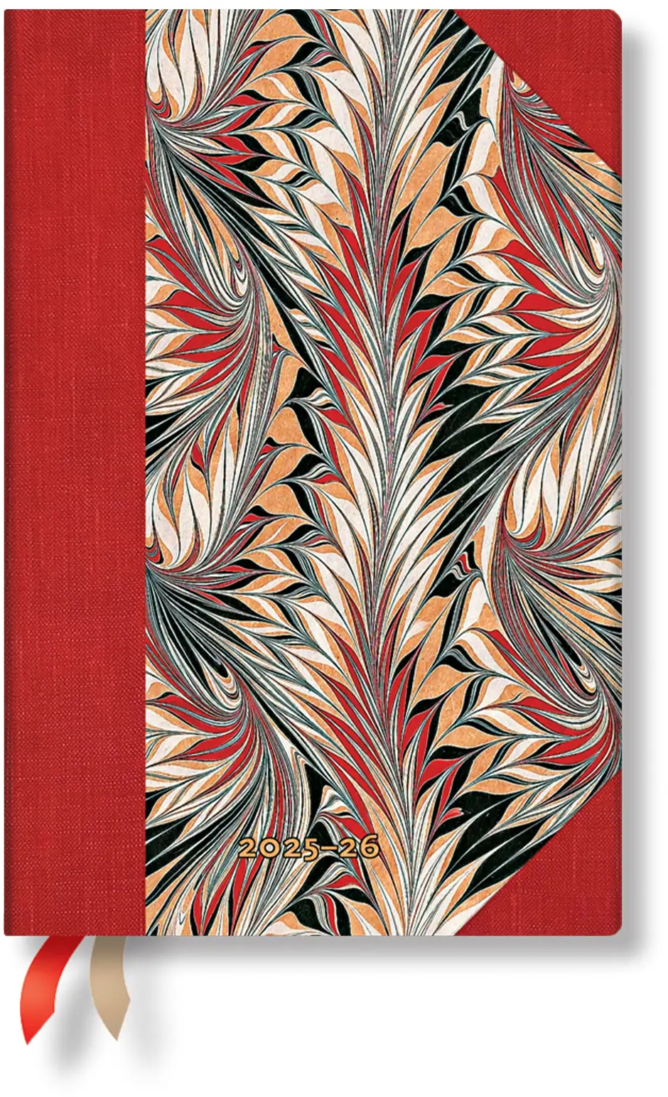 PAPERBLANKS Agenda Rubedo Mini 25/26 FF0955-0 1W/2S 13M FR HOR SC 9.5x14cm