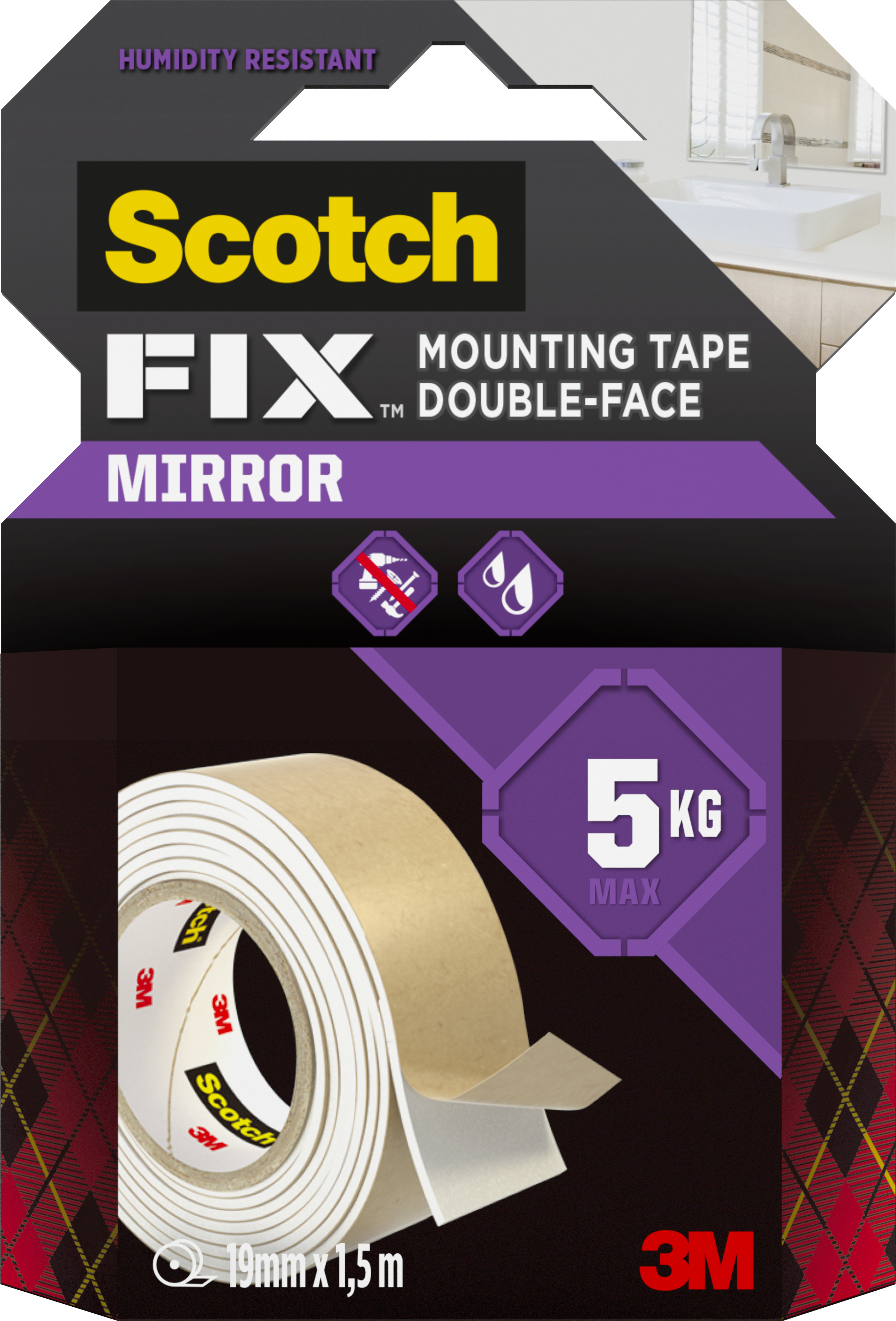 SCOTCH Montageband Mirror 19mmx1,5m 4496W-1915-P -P