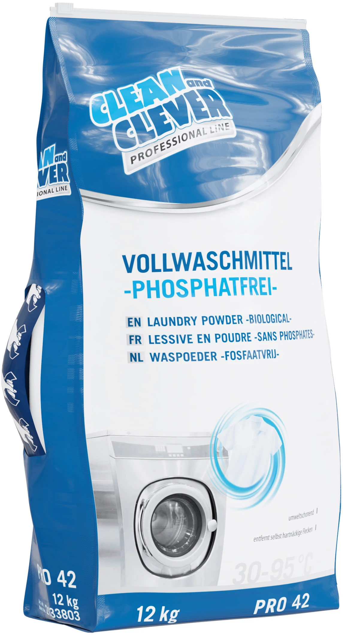CLEAN AND CLEVER Vollwaschmittel PRO42 20kg 32881 Phosphatfrei