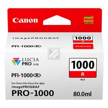 CANON Tintenpatrone rot PFI-1000 iPF PRO-1000 80ml CANON Tintenpatrone rot PFI-1000 iPF PRO-1000 80ml
