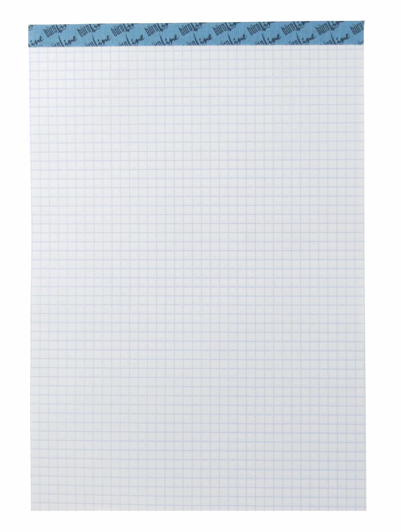 BÜROLINE Büroblock weiss A5 543195 kariert,4mm, 65g 100 Blatt