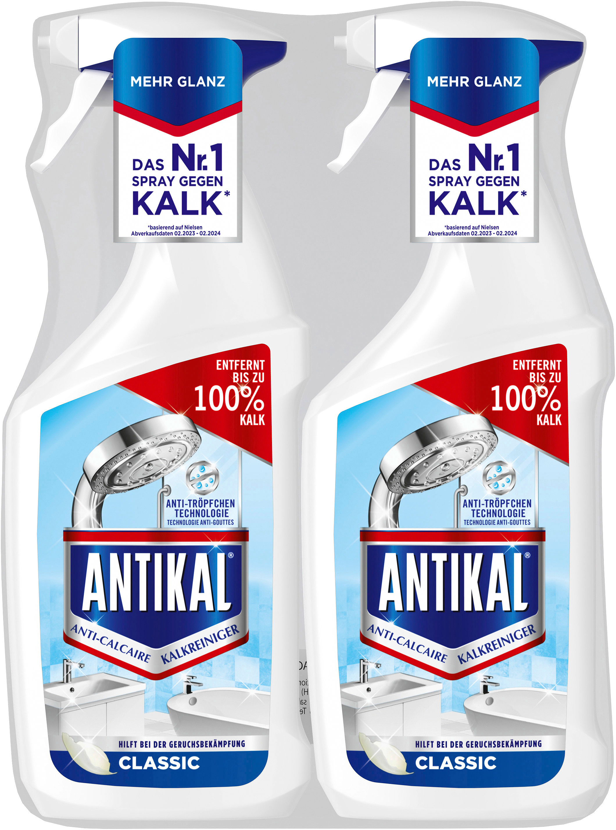 ANTIKAL Kalkreiniger Spray 972086 Classic Spray Duo 2x800ml