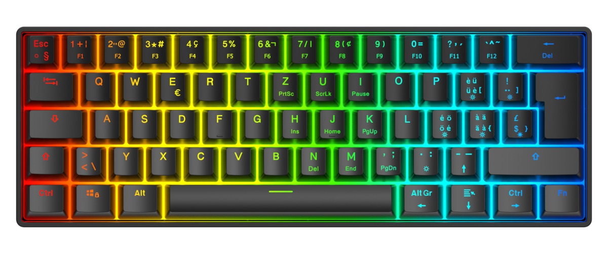 DELTACO Mechanical Keyboard DK470 GAM-175-CH Hot-Swap,KTT Switches,Black