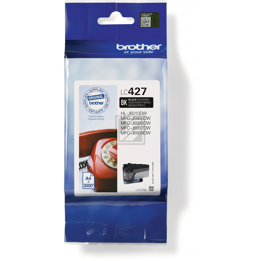 BROTHER Tintenpatrone schwarz LC-427BK MFC-J5955 3000 Seiten BROTHER Tintenpatrone schwarz LC-427BK MFC-J5955 3000 Seiten