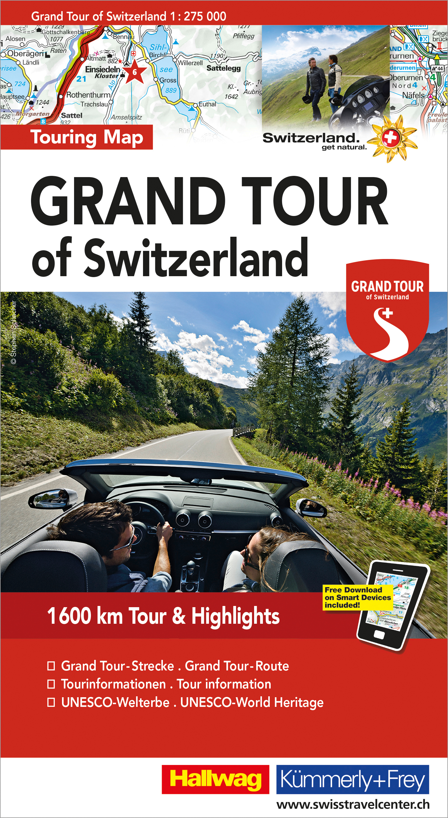 HALLWAG Touring Map Strassenkarte 382830832 K&F Grand Tour of CH HALLWAG Touring Map Strassenkarte 382830832 K&F Grand Tour of CH