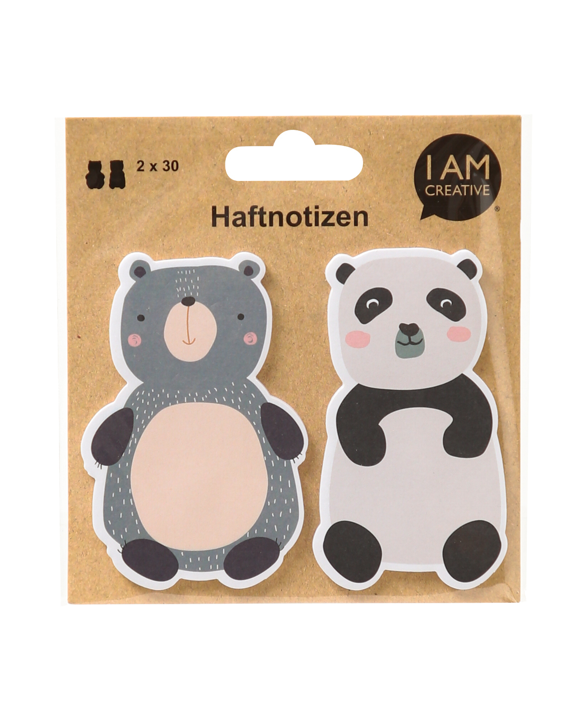 I AM CREATIVE Haftnotizen 4086.85 Bären 60 Blatt