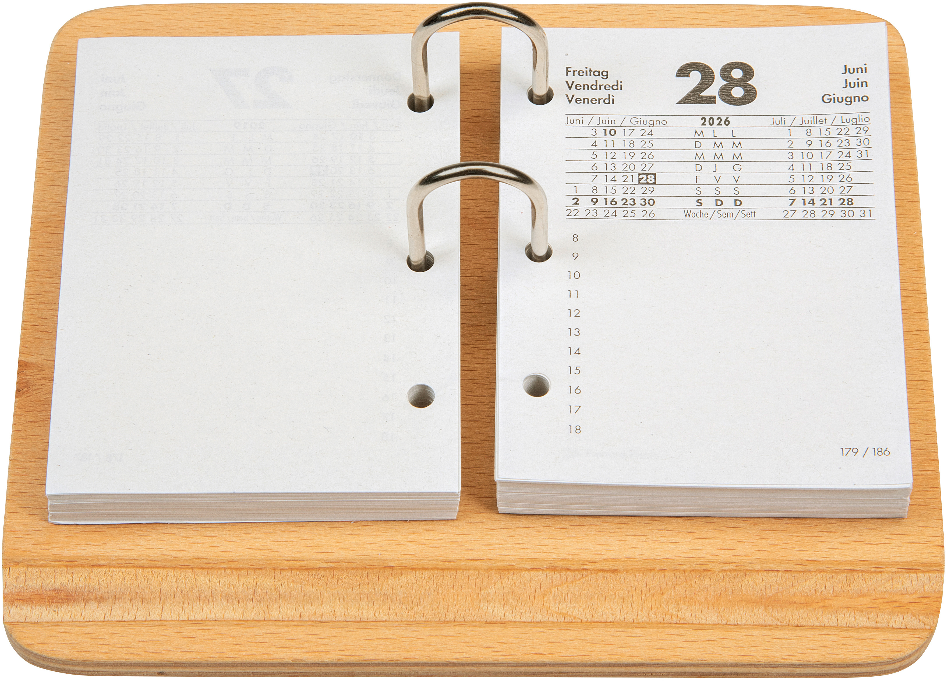 BIELLA Sockel zu Umlegeblock 88070200U Holz hell 19.5x15.5cm