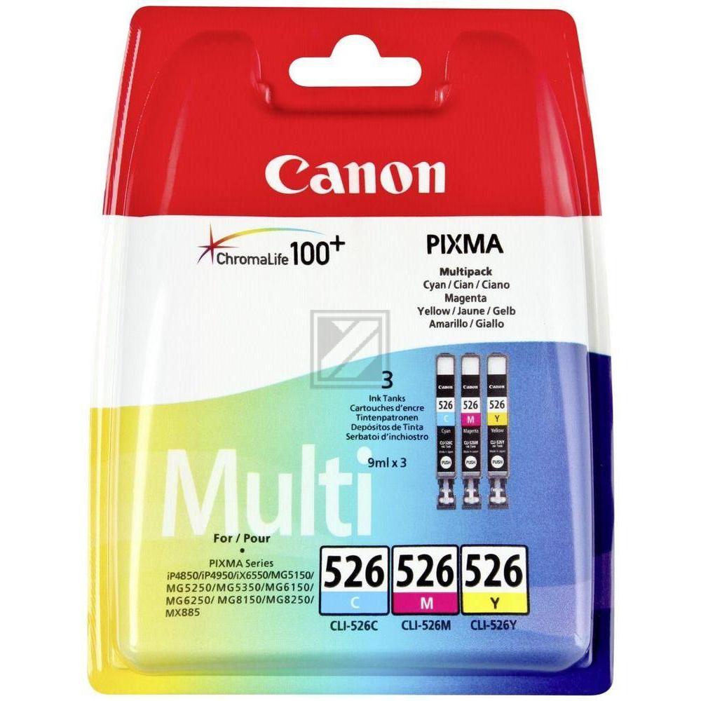 CANON Multipack Tinte CMY CLI-526PACK PIXMA iP 4850 3x9ml CANON Multipack Tinte CMY CLI-526PACK PIXMA iP 4850 3x9ml