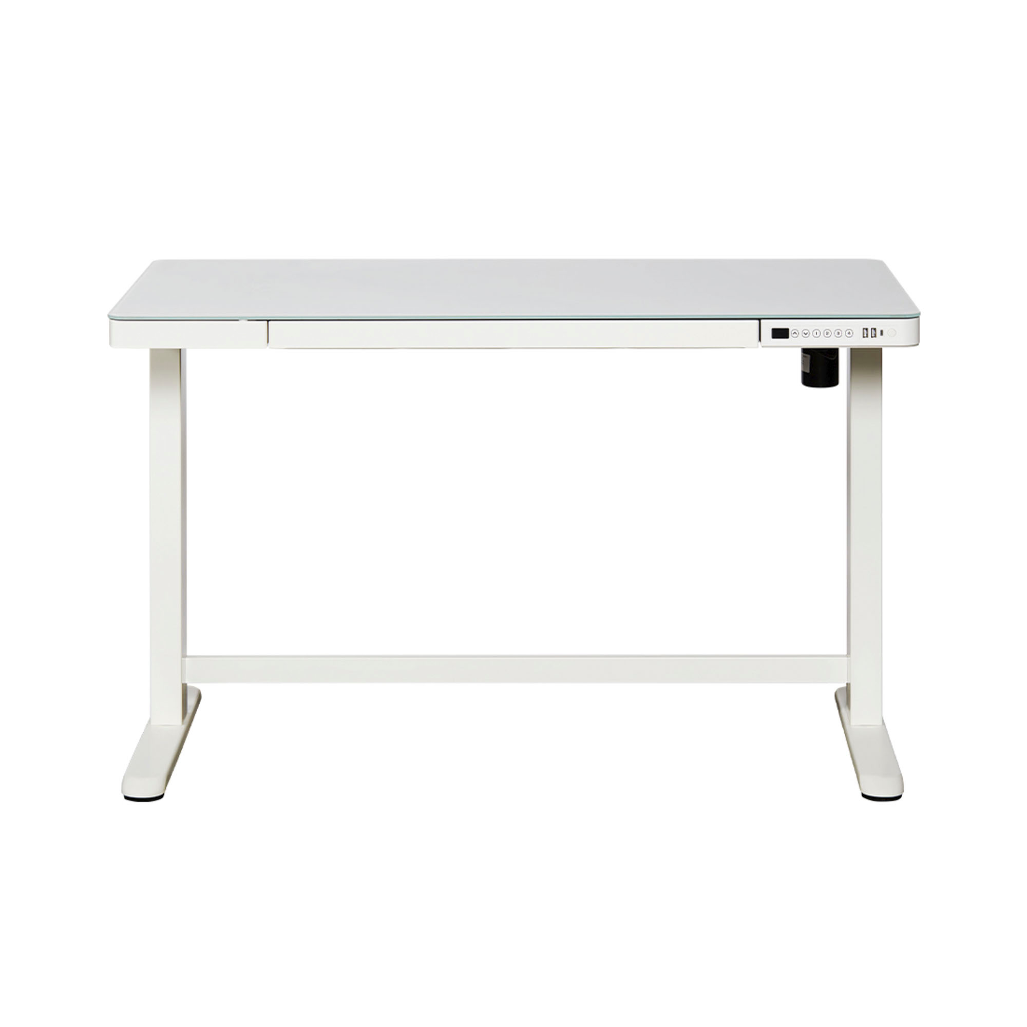 CONTINI Bürotisch ET118 120x60cm 103780 weiss, Glas