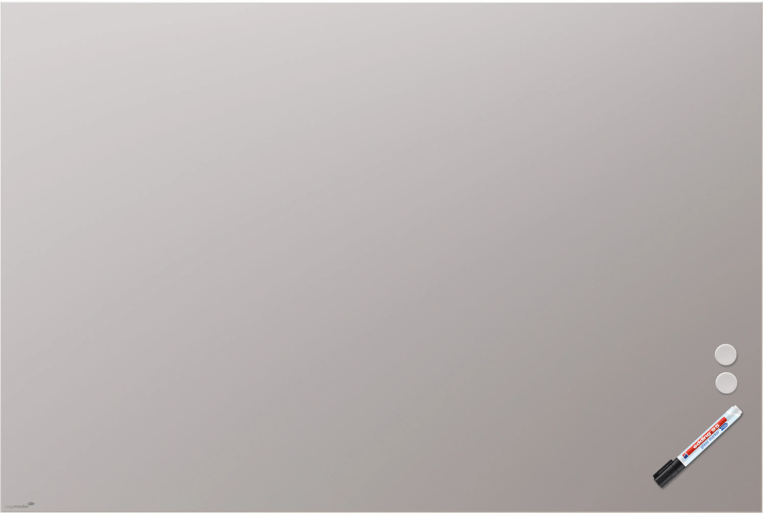 LEGAMASTER Glasboard 100x150cm 7-104963 matt, Warm Grey
