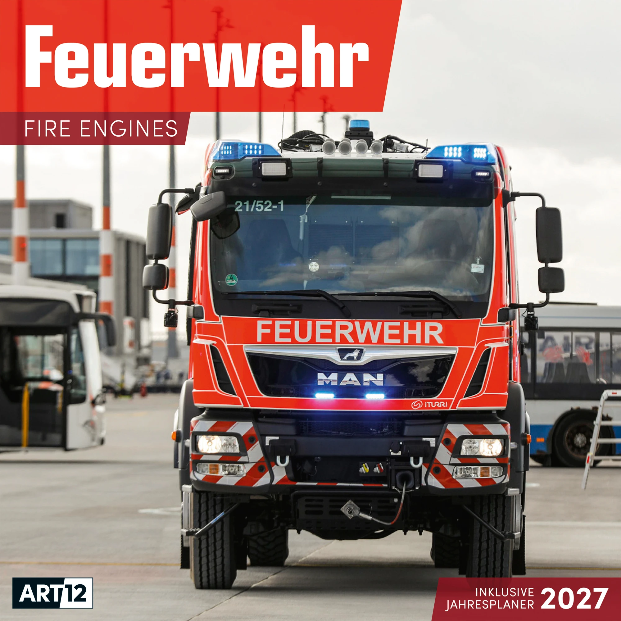 ACKERMANN Bildkalender 2027 4717 Feuerwehr ML 30x30cm