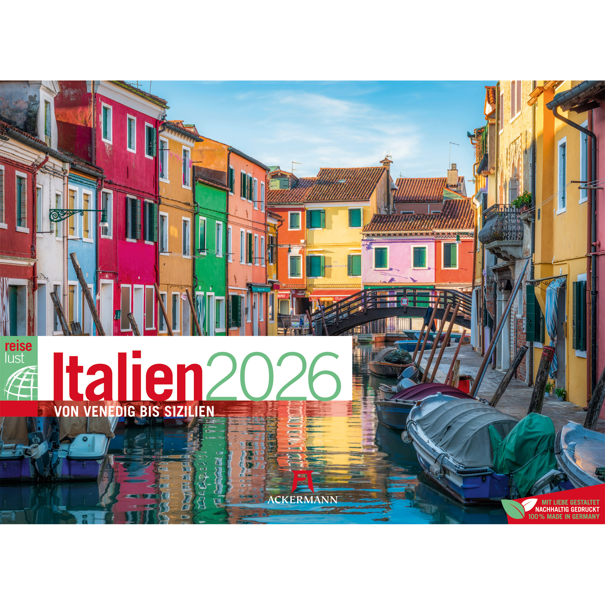 ACKERMANN Bildkalender 2026 3622 Italien DE 45x33cm